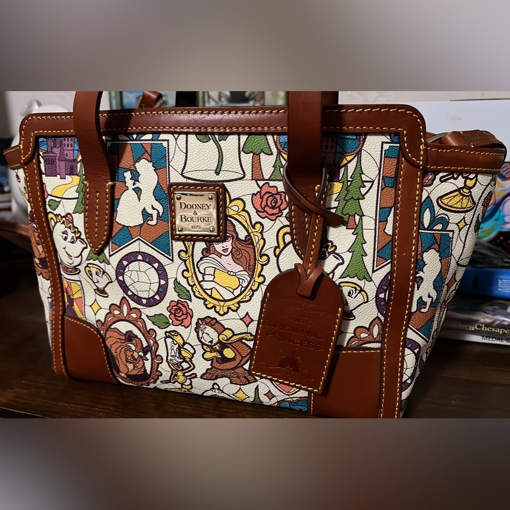 Disney Beauty and the Beast Dooney and Bourke Small Shopper Tote!